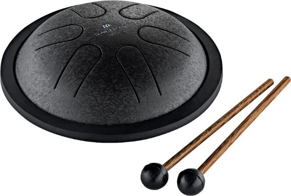Zungentrommel MINI MELODY, 6 Töne, C-Dur-Pentatonic, Ø 14 cm, Schwarz