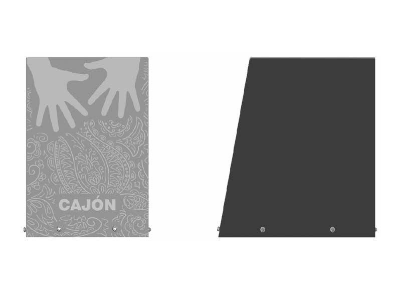 Outdoor-Cajon-Set, 3 Trommeln aus Edelstahl, zum Einbetonieren