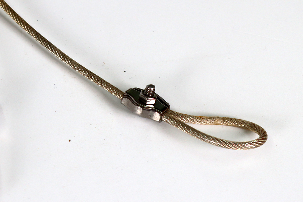 Schlägel für Außenklangobjekte, schwarz, 22 cm mit Edelstahlseil