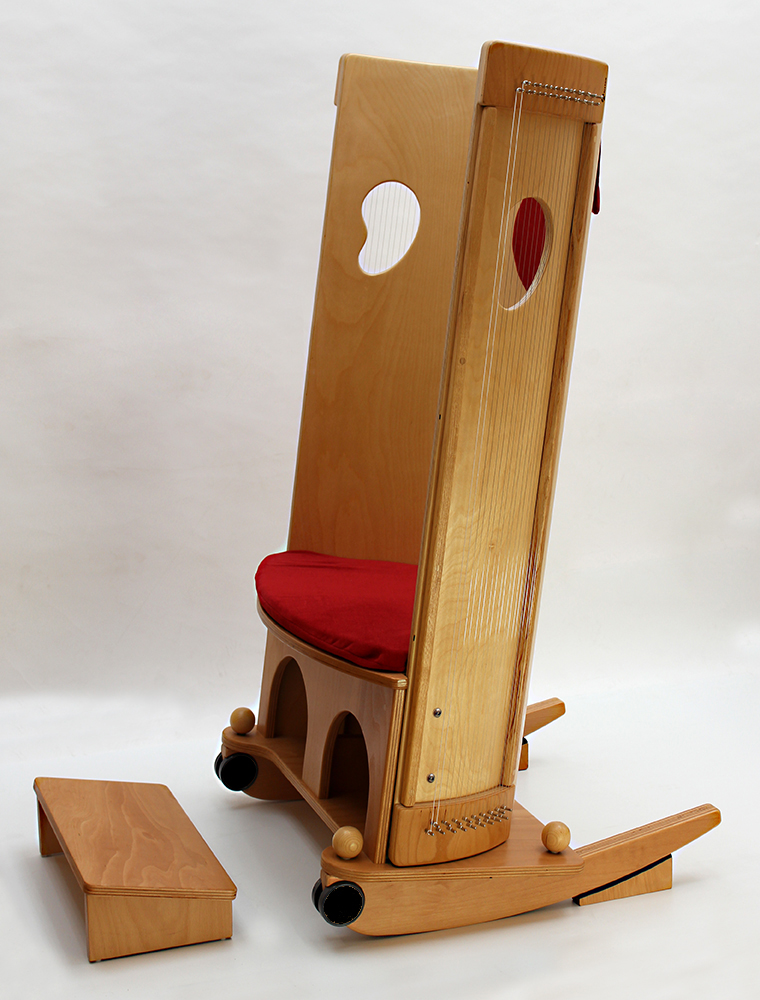 ALLTON Klangmassage-Schaukelstuhl, Pflege-Set: Modell Care B, 140 cm