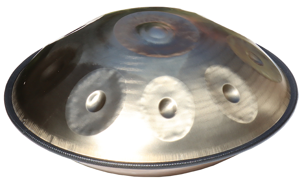 Handpan, standard, Stimmung D-Amara, Edelstahl, 8+1 Töne, 440 Hz