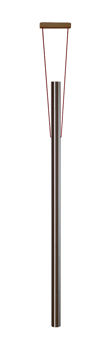 Klangröhre mit Haltegriff, Ton C3 - H3 , Alu silber, Ø 4 cm, Länge 100 - 135 cm