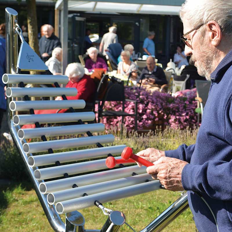 Röhrenglockenspiel Harmonieklang, Outdoor-Musikinstrument, zum Einbetonieren
