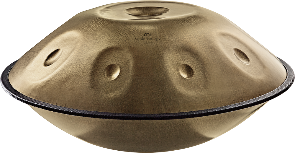 Handpan, Edelstahl, D-Hexatonic, 440Hz, D-Amara, 9 Töne, Vintage Gold