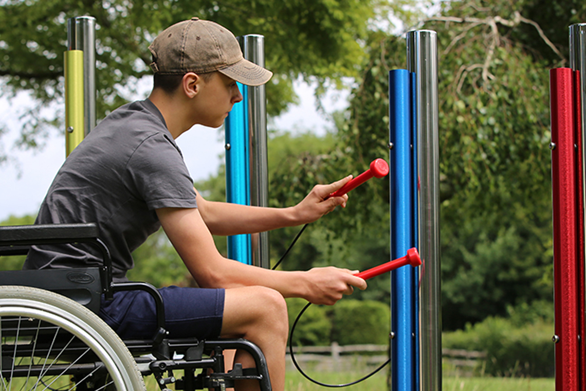 Farbklangröhren, 6er-Set, Outdoor, zum Einbetonieren