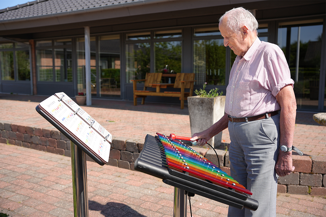 Metallofon CAVATINA-RAINBOW, zum Einbetonieren, Outdoor