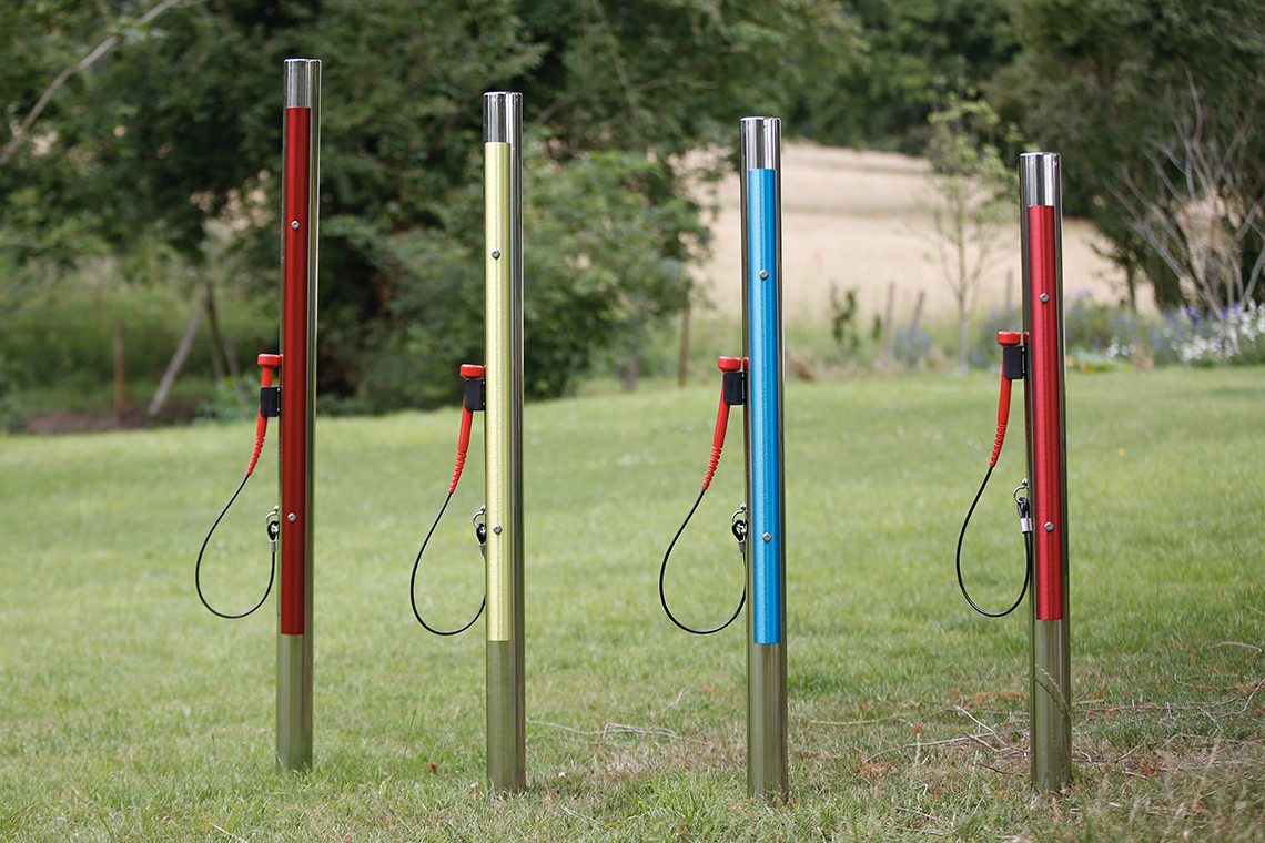 Farbklangröhren, 4er-Set, Outdoor, zum Einbetonieren