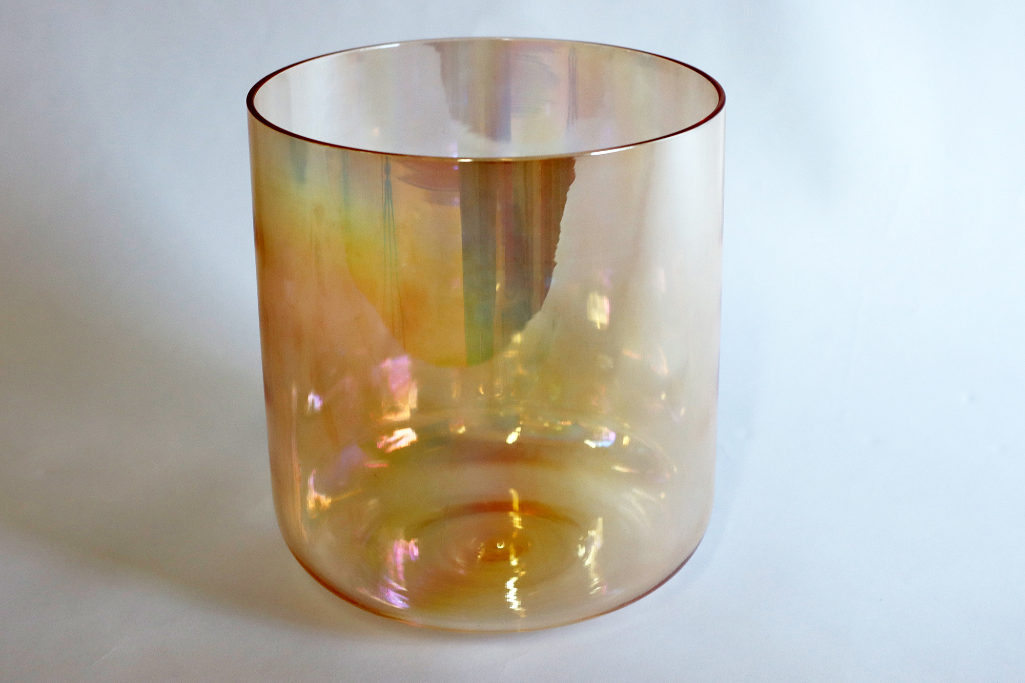 Kristall-Klangschale Alchemie-Galaxy, klar durchscheinend, Ø 18 cm
