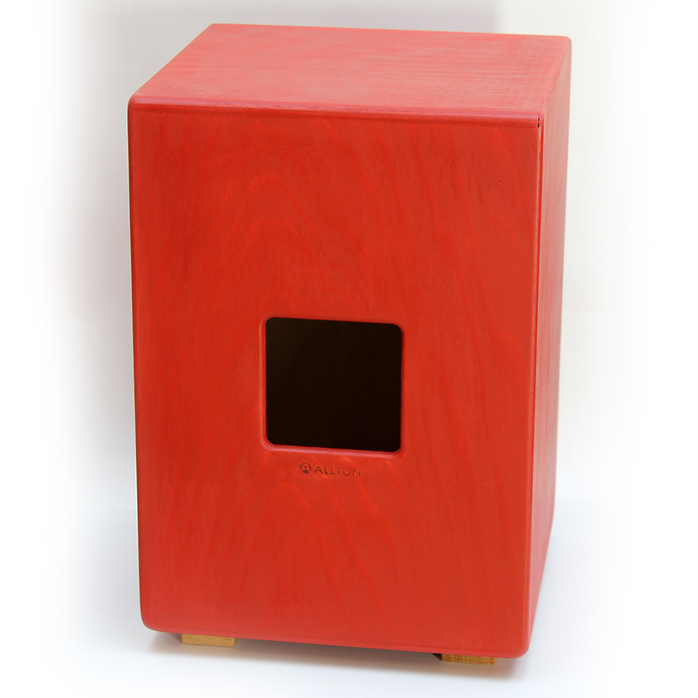 Outdoor-Cajon, rot lasiert