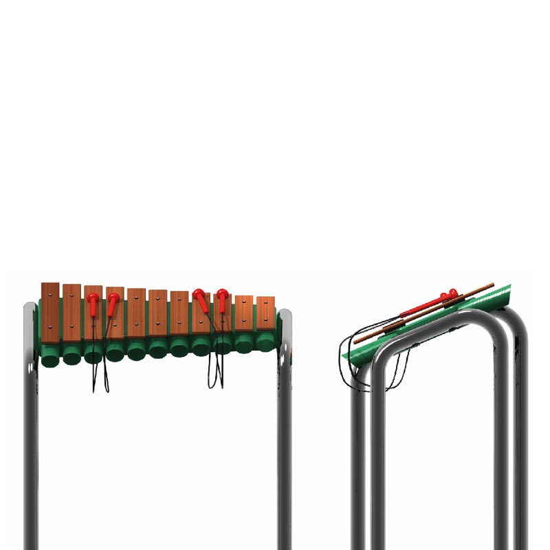 Grand-Marimba, Freiluft-Xylophon, pentatonisch gestimmtes Outdoor-Instrument, zum Einbetonieren