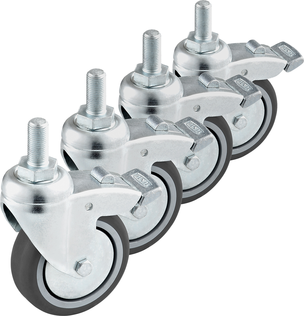 Räder für Meinl Gongständer TMGS, 4 Stück