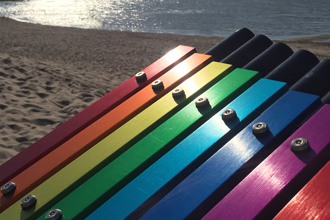 Metallofon CAVATINA-RAINBOW, zum Einbetonieren, Outdoor