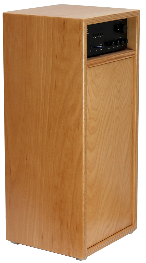 Phonoschrank mit Musikanlage QVT-80, Buche lackiert, 30x28x68 cm