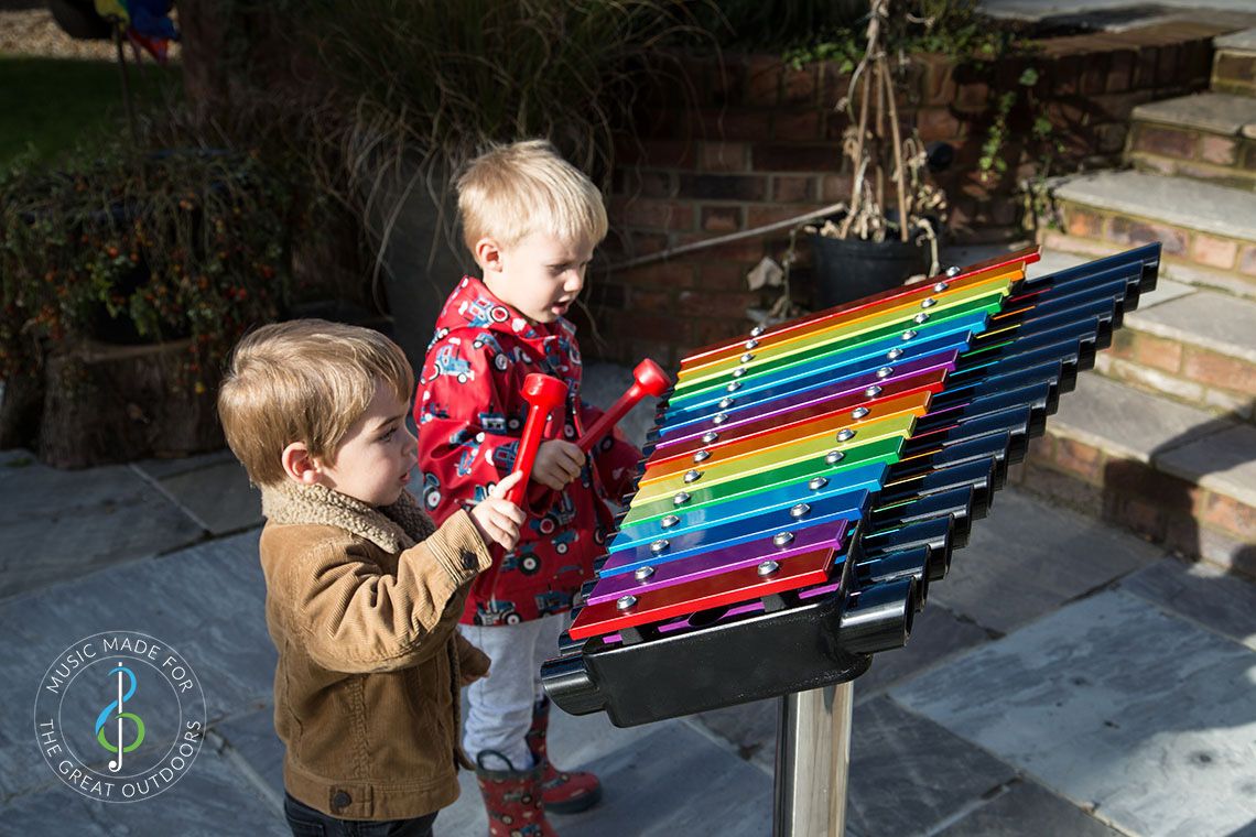 Metallofon CAVATINA-RAINBOW, zum Einbetonieren, Outdoor