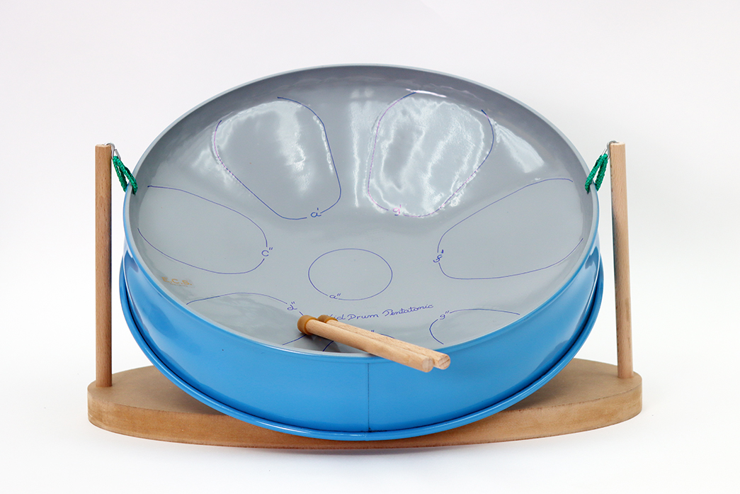 Mini-Steeldrum, Kid-Drum, ECS, 7 Töne, F-Pentatonik, f'-g'-a'-c"-d"-f"-g", inkl. Schlegel