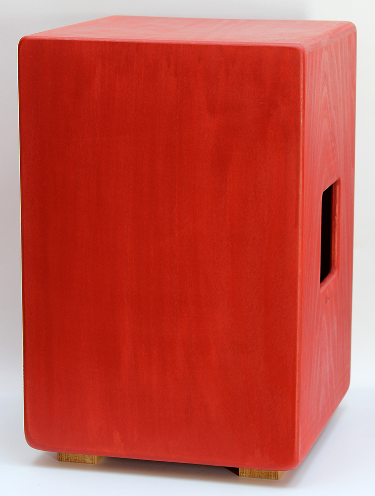 Outdoor-Cajon, rot lasiert