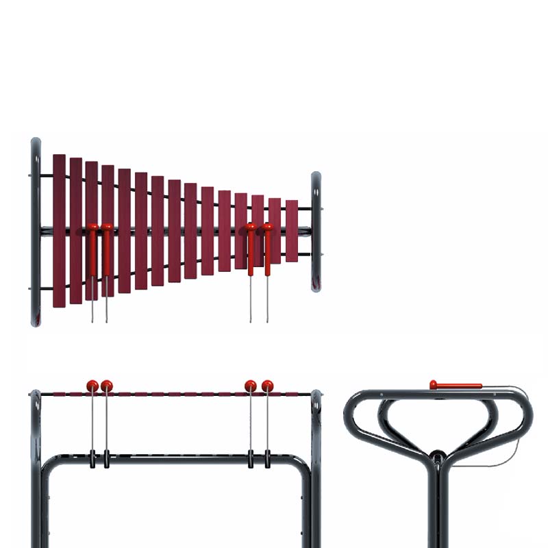 Marimba, Freiluft-Xylophon, diatonisch gestimmtes Outdoor-Instrument, zum Einbetonieren