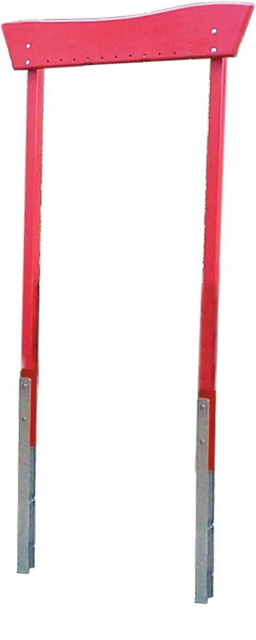 Holzrahmengestell rot lasiert o. Instrumente