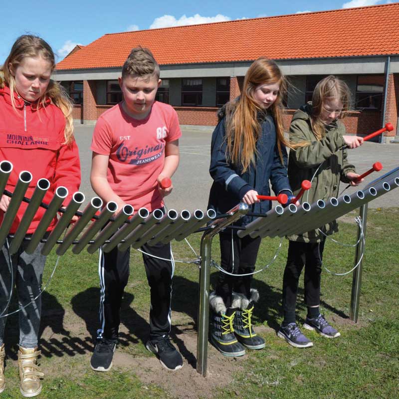 Röhrenglockenspiel Schmetterling, pentatonisch, Outdoor, zum Einbetonieren