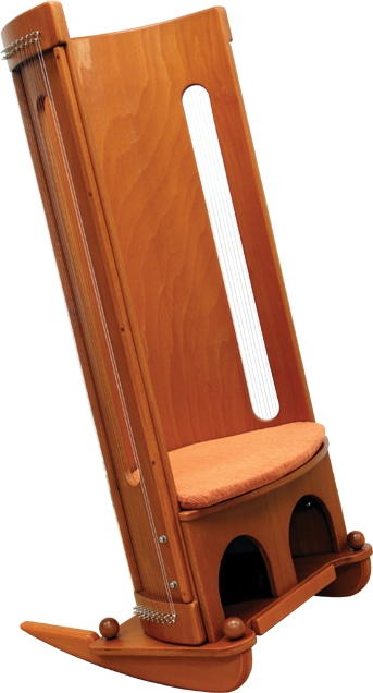 Allton Klangmassage-Schaukelstuhl, kirschholzfarben gewachst, 160 cm Höhe