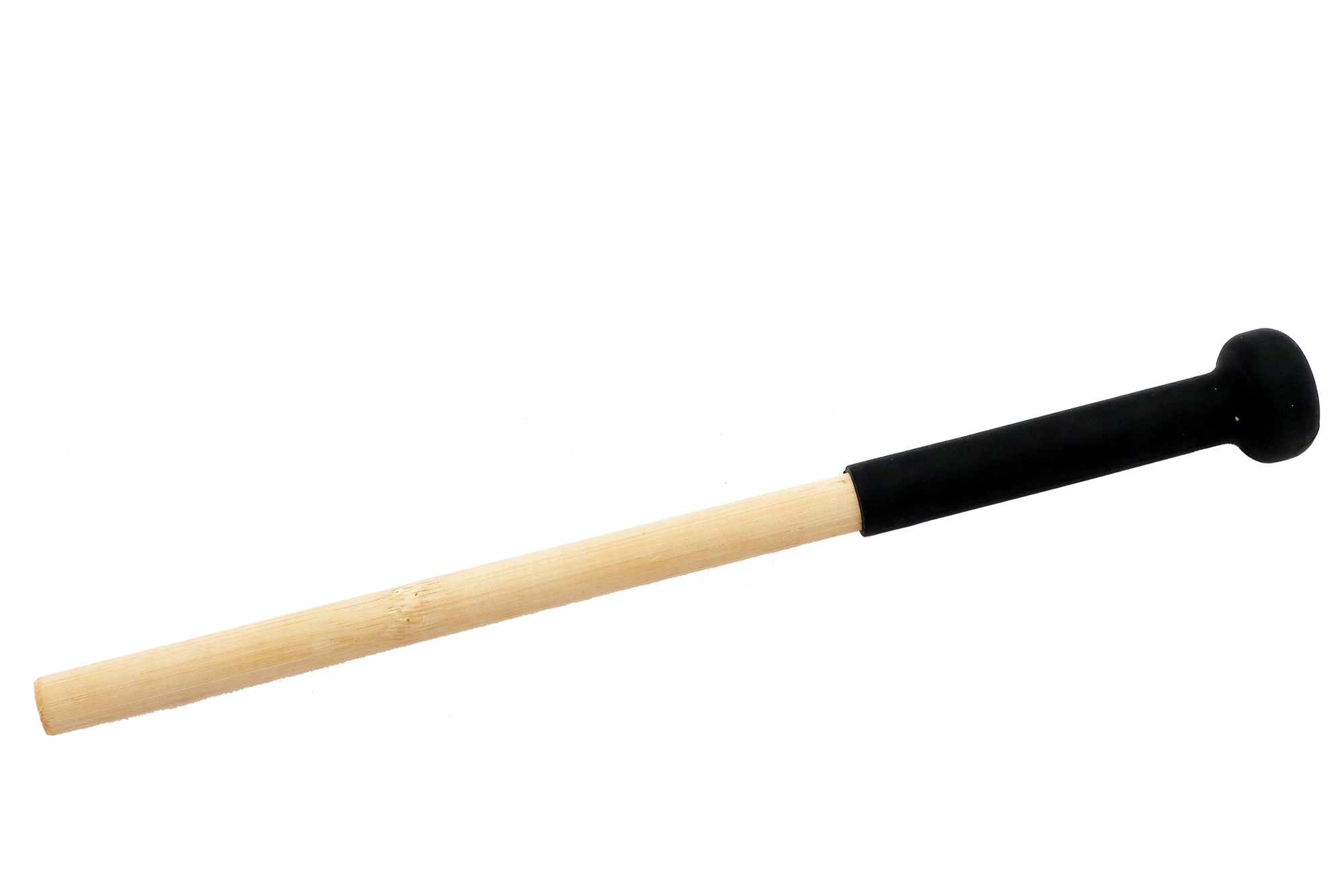 Kristall-Klangschalen-Klöppel SMAL, Holz mit Silikonkopf, schwarz, Ø 2,5 cm, Holzstil Ø 1 x 26 cm