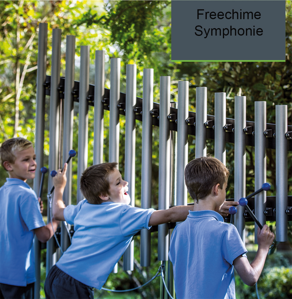 Freechimes Symphonie, diatonisch, 22 Töne, Outdoor-Röhrenglockenspiel, zum Einbetonieren