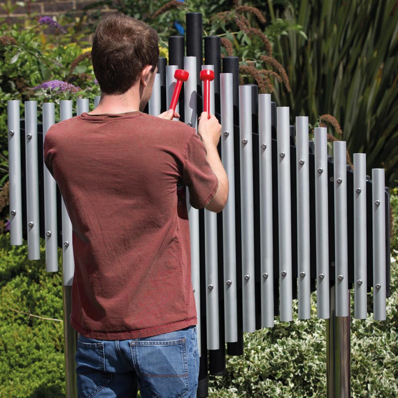 Röhrenglockenspiel SONORA, pentatonisch, Outdoor, zum Einbetonieren