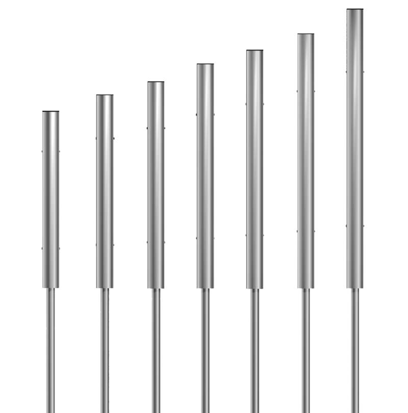 Outdoor-Klangröhren TUBULAR BELLS, 7er-Set, zum Einbetonieren