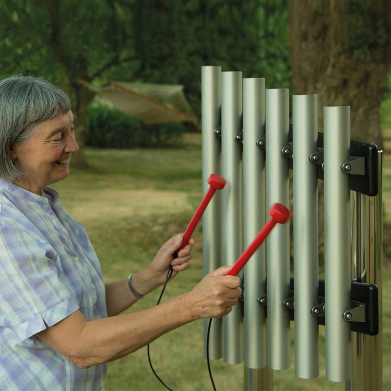 Freechimes Alto, pentatonisch, 6 Töne, Outdoor-Röhrenglockenspiel zum Einbetonieren