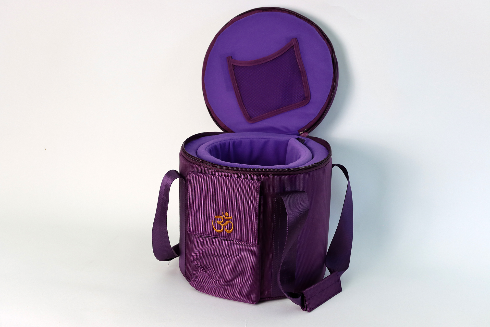 Tasche für Kristall-Klangschale, violett, 30 x 30 cm