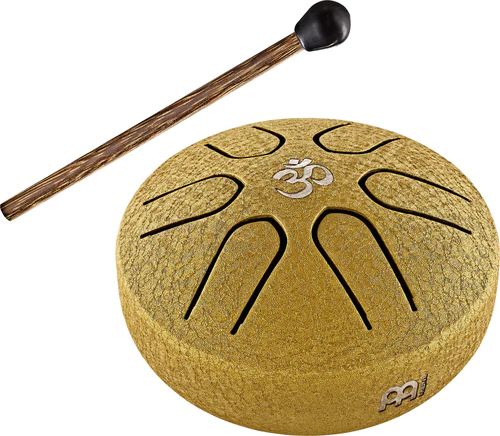 Taschen-Zungentrommel, Gold, Om-Symbol, A-Dur