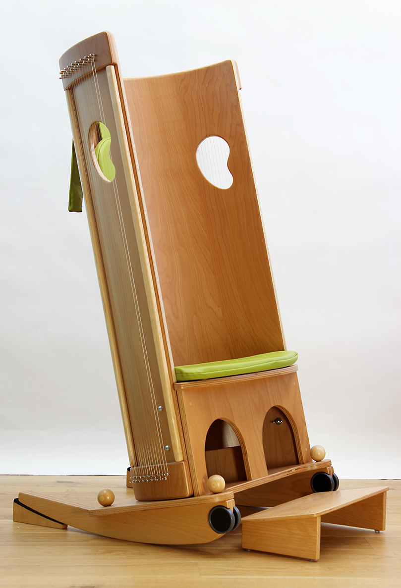 ALLTON Klangmassage-Schaukelstuhl, Pflege-Set: Modell Care B, 140 cm