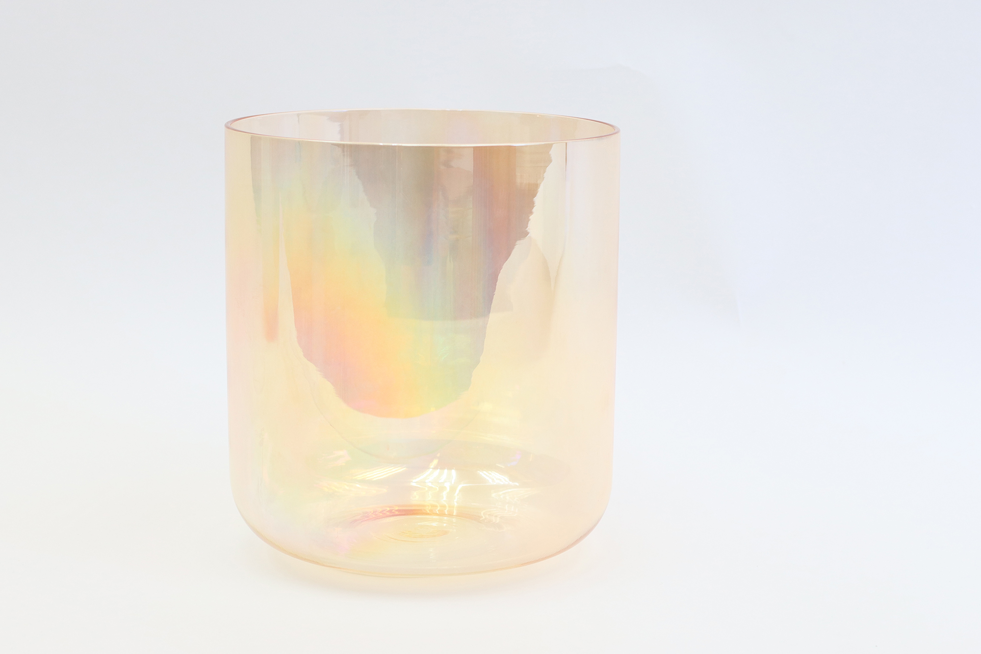 Kristall-Klangschale Alchemie-Galaxy, klar durchscheinend, Ø 18 cm