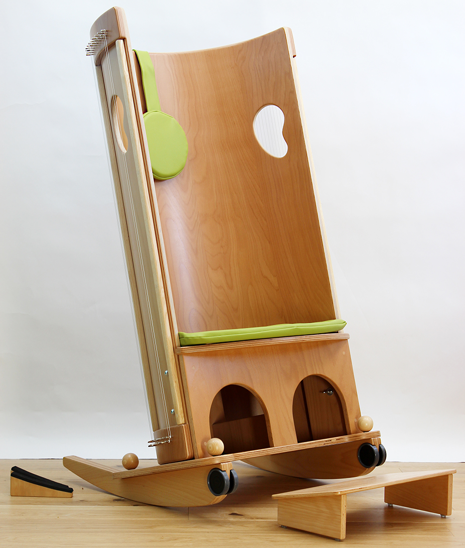 ALLTON Klangmassage-Schaukelstuhl, Pflege-Set: Modell Care B, 140 cm