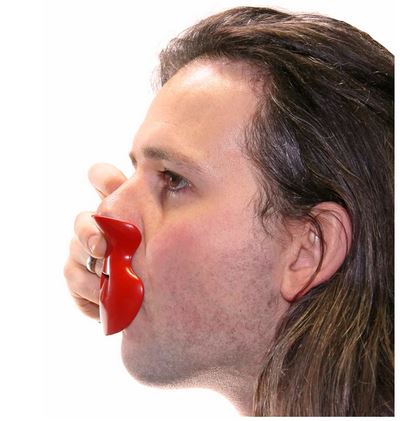 Nasenflöte Bocarina classik, Kunststoff, rot