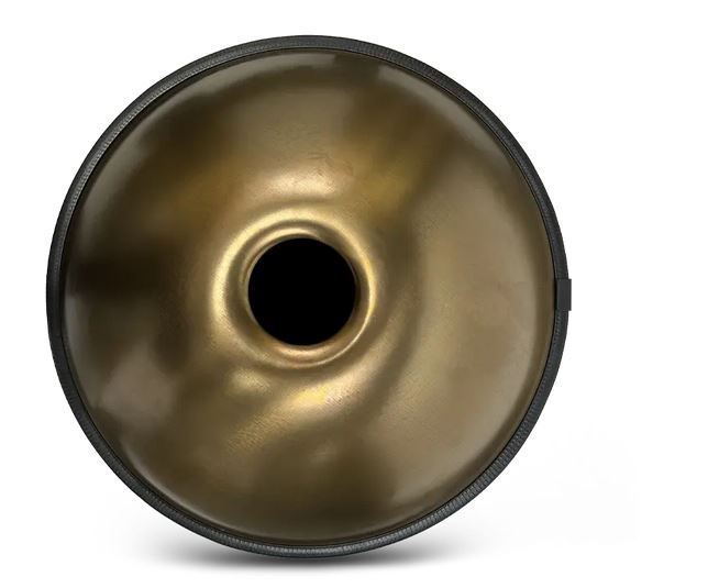 Handpan, Edelstahl, D-Kurd-Skala, 1 + 8 Töne, 440 Hz, Gold