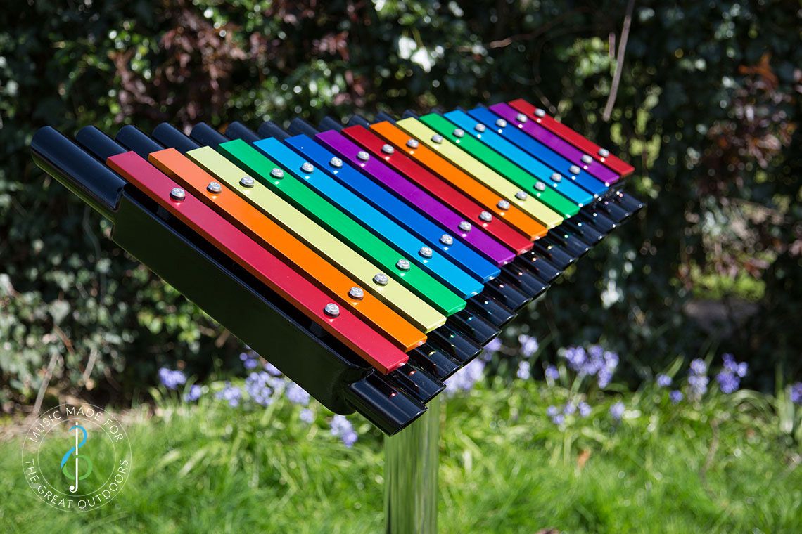 Metallofon CAVATINA-RAINBOW, zum Einbetonieren, Outdoor
