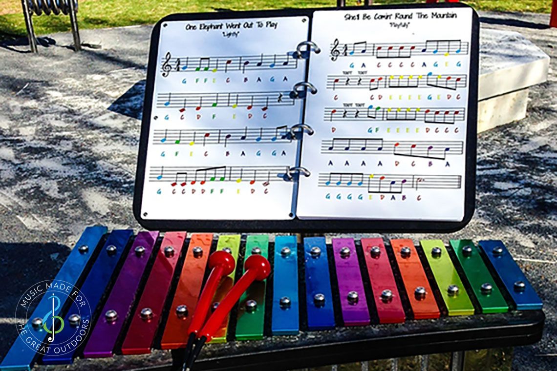 Outdoor-Metallofon CAPELLA, zum Einbetonieren