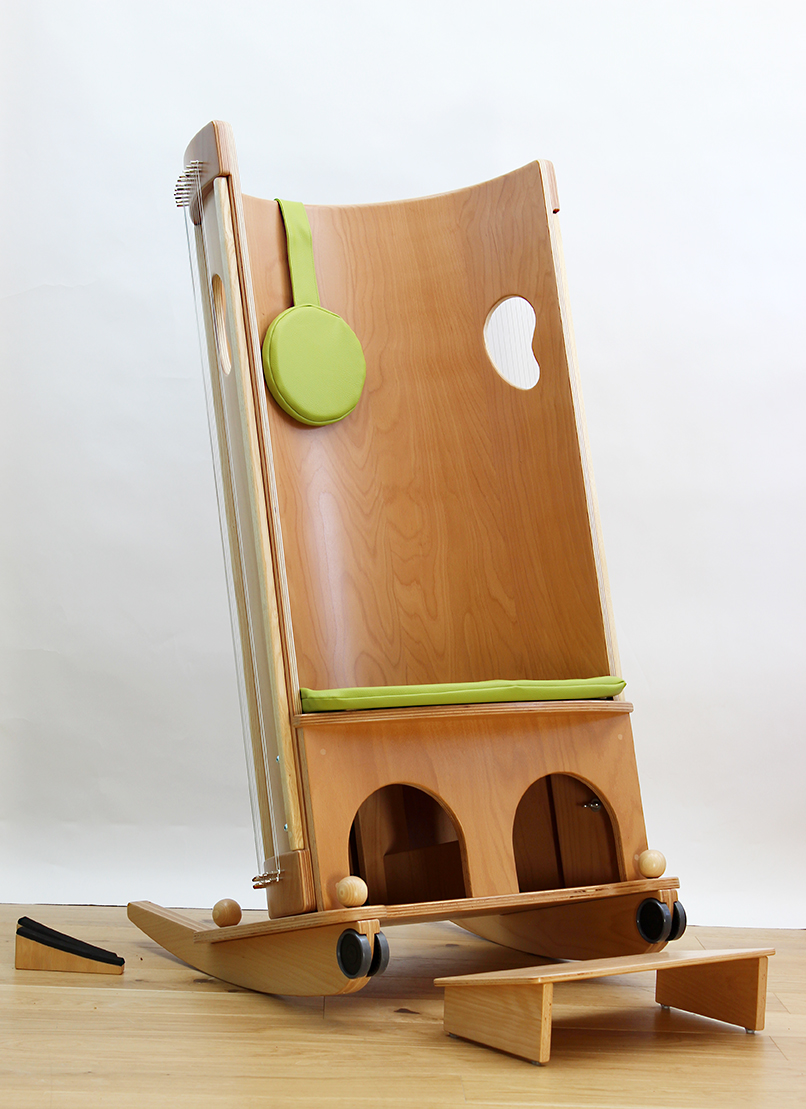 ALLTON Klangmassage-Schaukelstuhl, Pflege-Set: Modell Care B, 140 cm