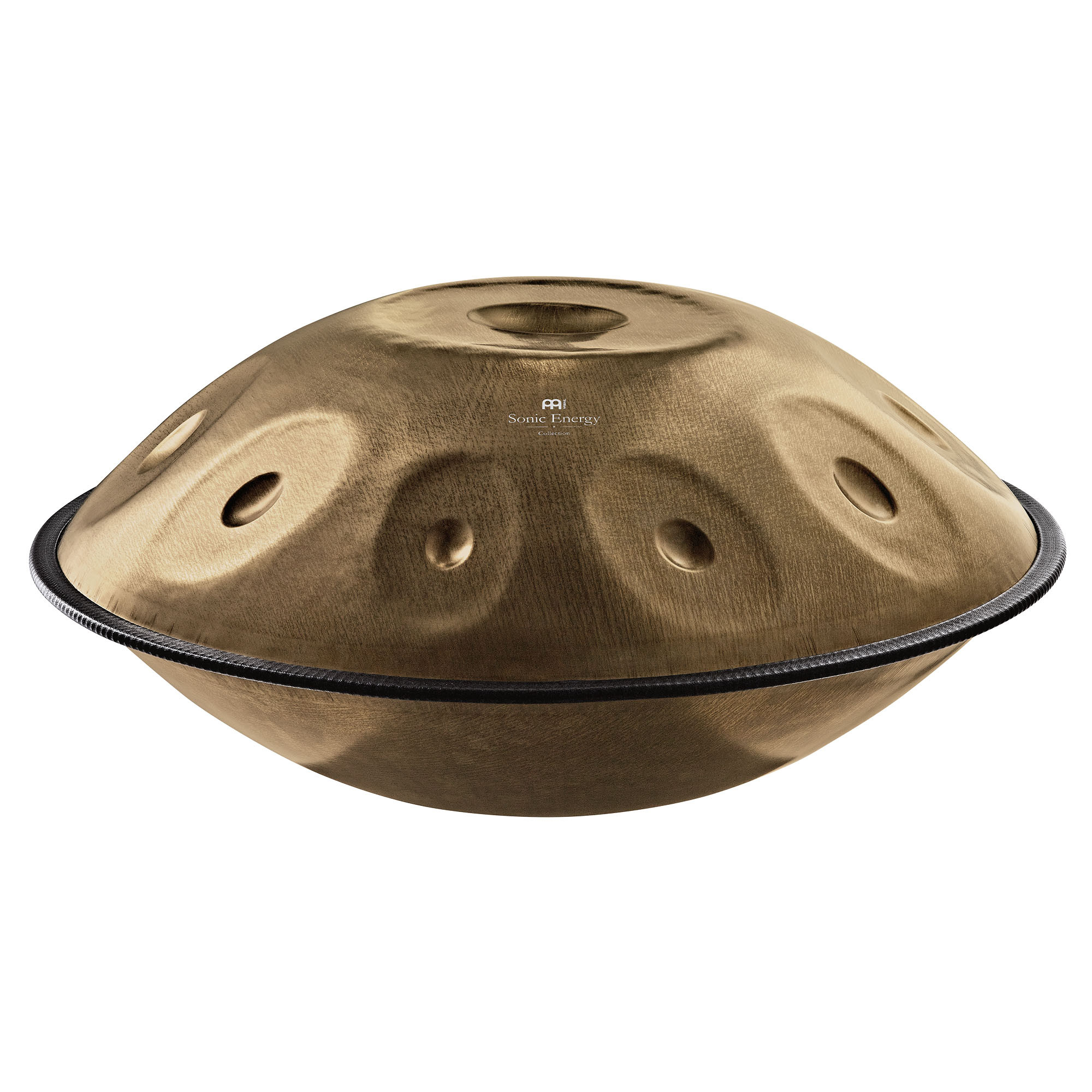 Handpan, Edelstahl, D-Amara-Skala (A4/a' 440 Hz), 10 Töne, Vintage Gold