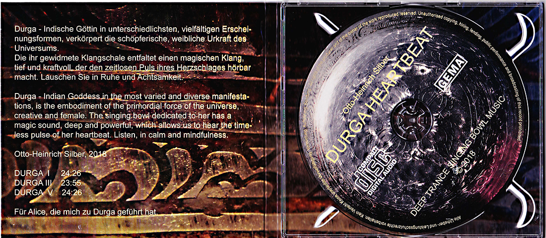 CD Audio: DURGA Heartbeat, O.H.Silber, Deep trance singing bowl music
