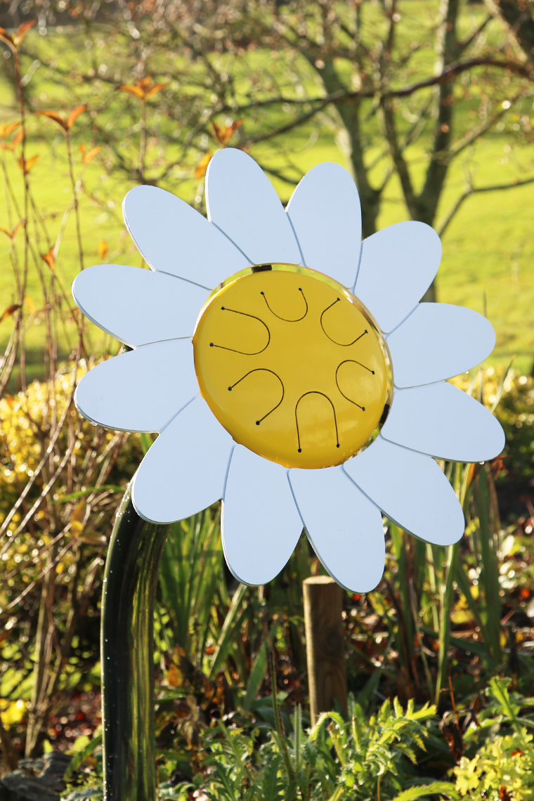 Sonnenblume HAPI DRUM, Zungentrommel mit Bodenplatte zum Anschrauben, Outdoor-Instrument