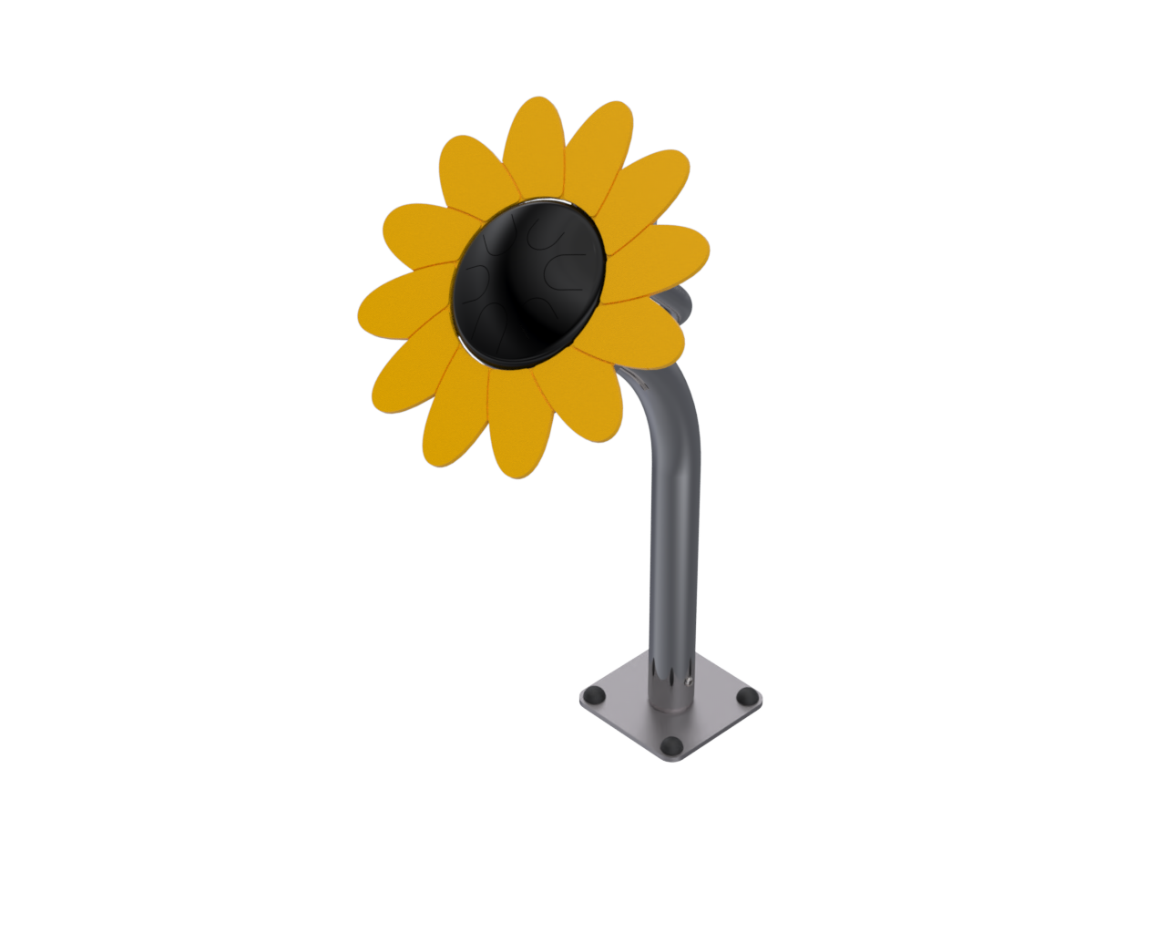 Sonnenblume HAPI DRUM, Zungentrommel mit Bodenplatte zum Anschrauben, Outdoor-Instrument