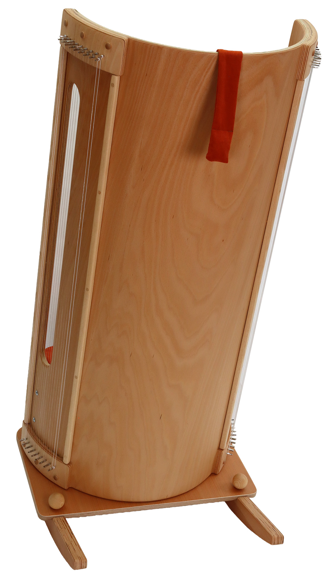 ALLTON Klangmassage-Schaukelstuhl geölt, langförmiges Greifloch, 160 cm hoch