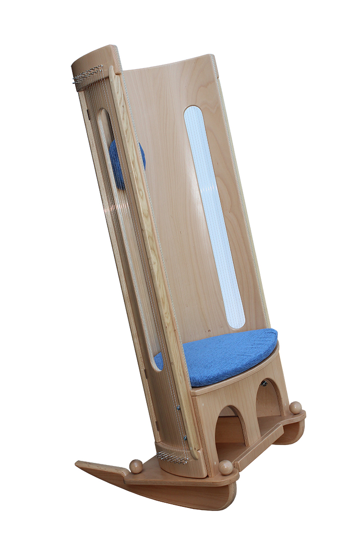 ALLTON Klangmassage-Schaukelstuhl geölt, langförmiges Greifloch, 160 cm hoch