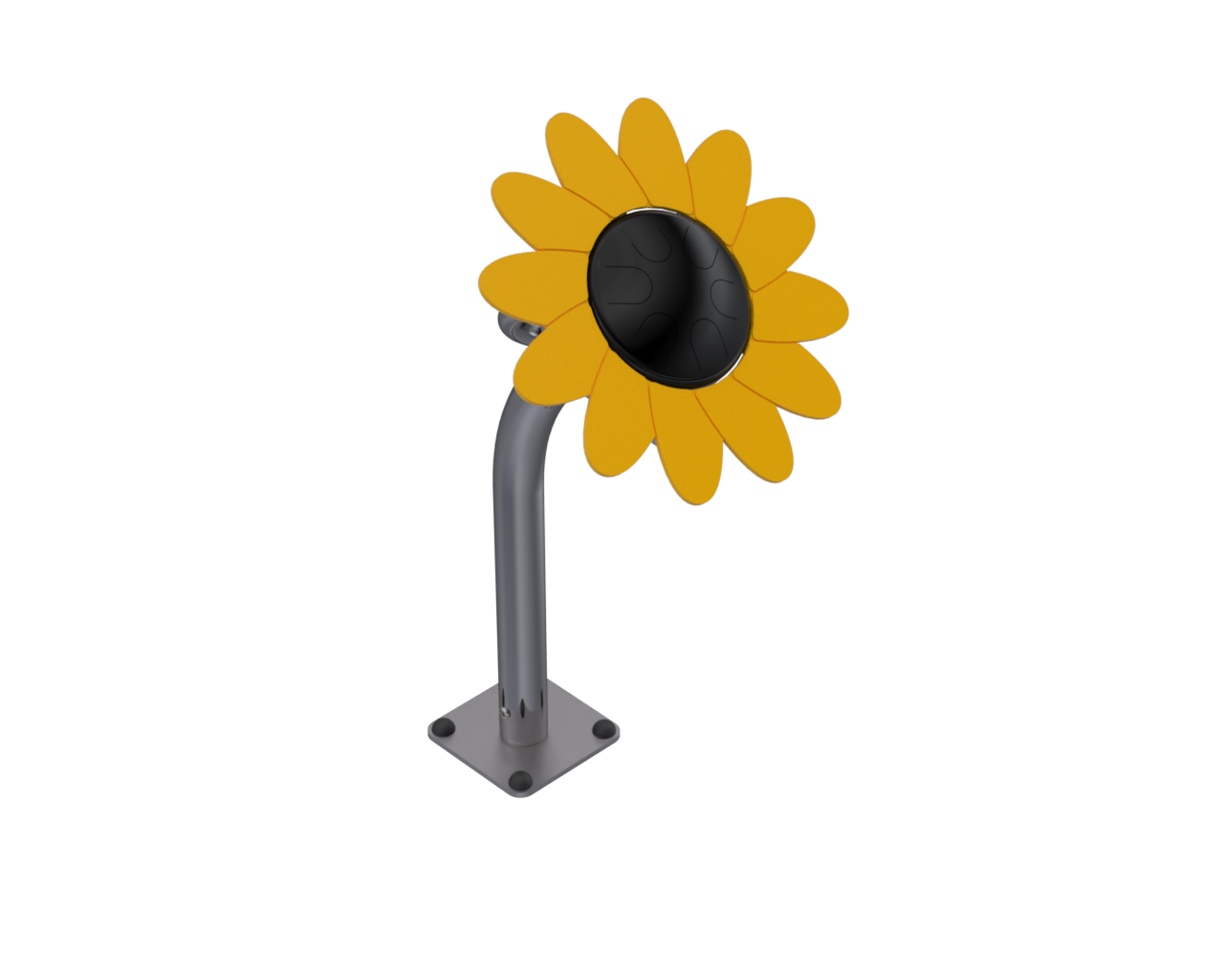 Sonnenblume HAPI DRUM, Zungentrommel mit Bodenplatte zum Anschrauben, Outdoor-Instrument