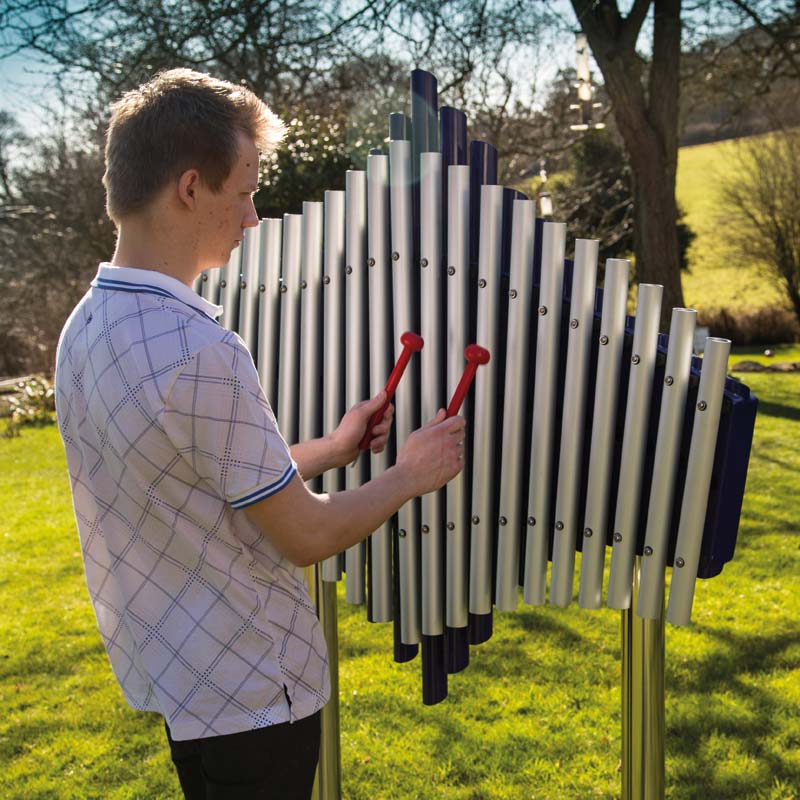 Röhrenglockenspiel SONORA, pentatonisch, Outdoor, zum Einbetonieren
