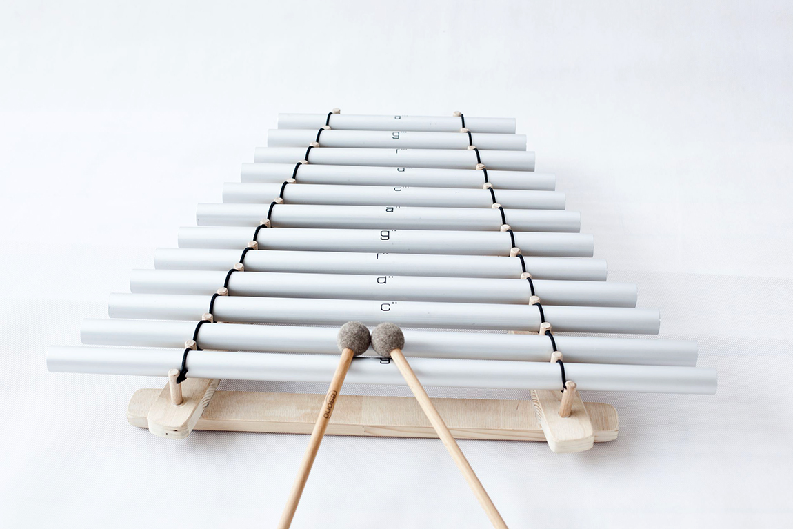 Röhrenglockenspiel Sopran, 12 Töne, Pentatonisch, (a = 432 Hz), Resono