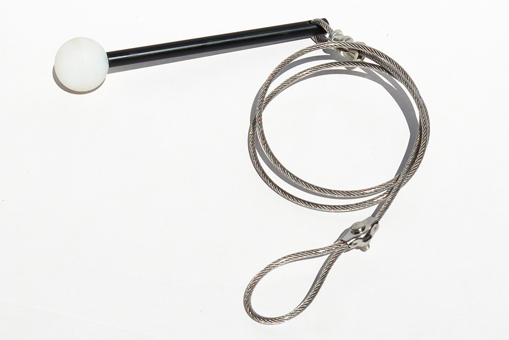 Outdoor-Schlägel für Mandalafone, weicher Silikonkopf mit Stahlseil