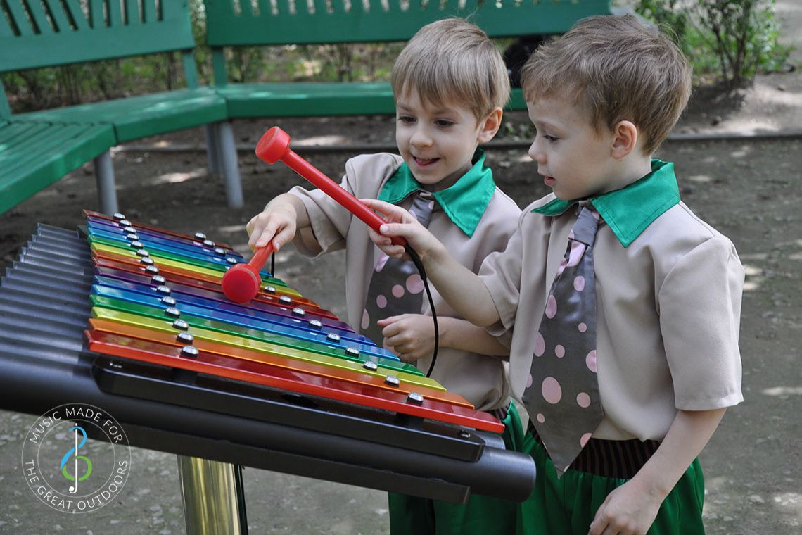 Metallofon CAVATINA-RAINBOW, zum Einbetonieren, Outdoor